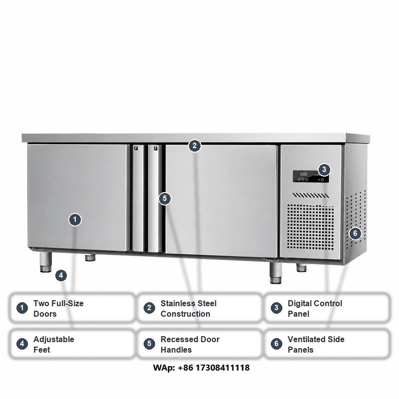 Commercial Kitchen Worktops - Холодильный шкаф из нержавеющей стали с